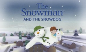snowman and snowdog