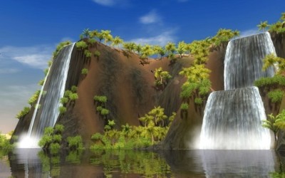 With enough time and pacience you too can mountians and waterfalls out of level terain and then put a coaster through it.