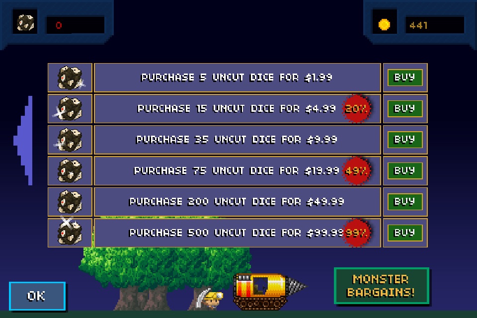 Tiny Dice Dungeon Paywall cap